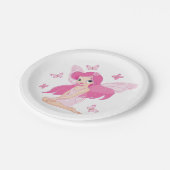 Teller aus Faible und Schmetterlingen (Schrägansicht)