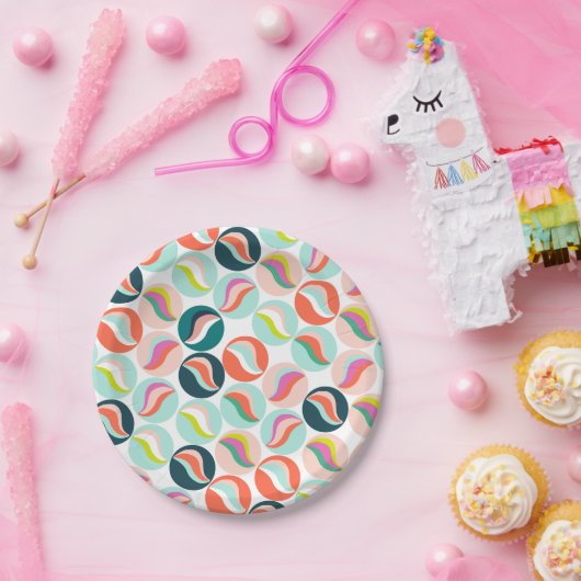 Teller aus farbenfrohen Glasmarblasten (Party)