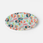 Teller aus farbenfrohen Glasmarblasten (Schrägansicht)