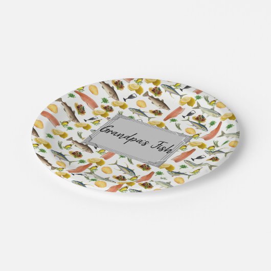 Teller aus Fischpapier (Schrägansicht)