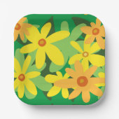 Teller aus gelbem Blumenpapier (Vorderseite)
