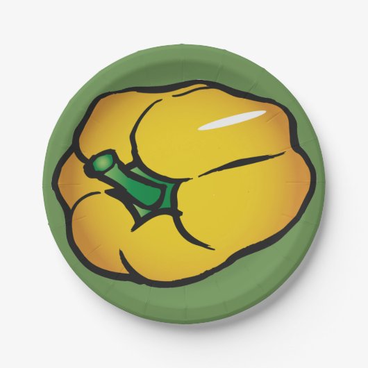 Teller aus gelbem Pfefferpapier (Vorderseite)