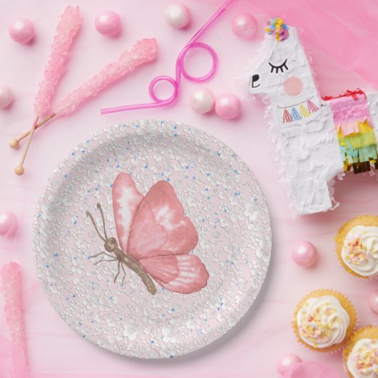 Teller aus gestrichenem Schmetterlingspapier (Party)