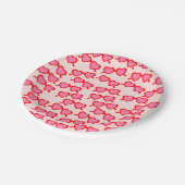 Teller aus Glaspapier mit Herzform (Schrägansicht)