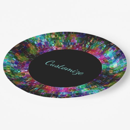 Teller aus Glasspiralpapier (Schrägansicht)