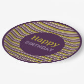 Teller aus Gold und Pflaumenpapier (Schrägansicht)