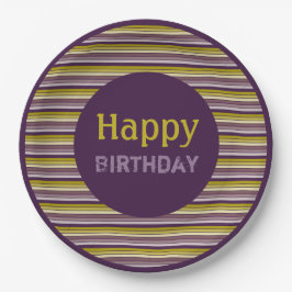 Teller aus Gold und Pflaumenpapier