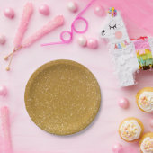 Teller aus Goldpapier | Imitate, funkelnd und Glit (Party)