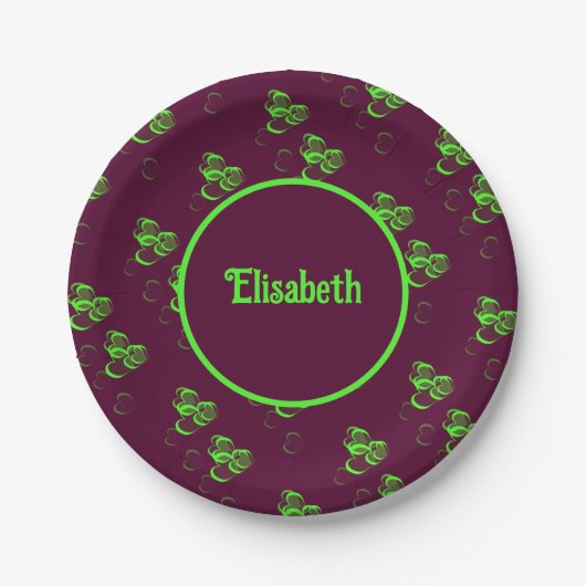 Teller aus grünem Herzen (Vorderseite)