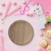 Teller aus Holzkörnpapier (Party)