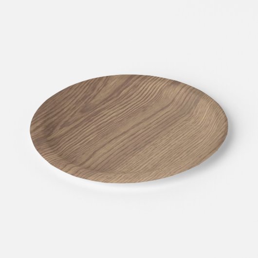 Teller aus Holzkörnpapier (Schrägansicht)