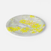 Teller aus hübschem Grau und Gelb-Daisy (Schrägansicht)