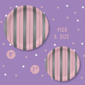 Teller aus hübschem, grauem und rosa gestrichenem