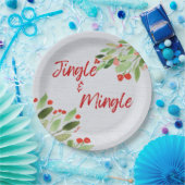 Teller aus Jingle und Mingle Round Paper (Party)