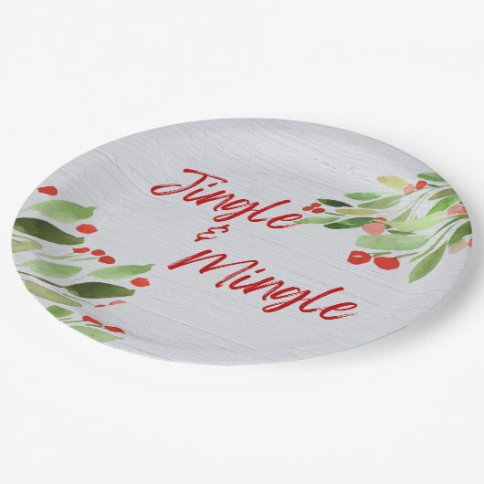 Teller aus Jingle und Mingle Round Paper (Schrägansicht)