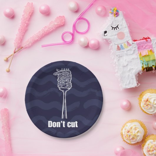 Teller aus Karton - Don't Cut - Humor Spaghetti (Party)