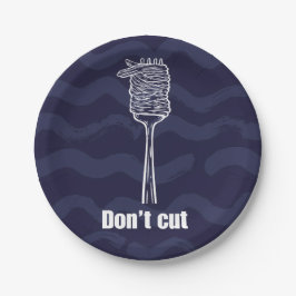 Teller aus Karton - Don't Cut - Humor Spaghetti