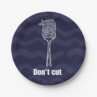 Teller aus Karton - Don't Cut - Humor Spaghetti