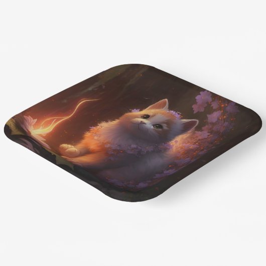 Teller aus Katzenpappe (Gewinkelt)