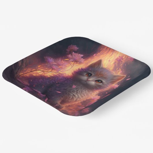 Teller aus Katzenpappe (Gewinkelt)