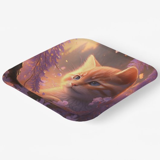 Teller aus Katzenpappe (Gewinkelt)