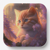 Teller aus Katzenpappe (Vorderseite)