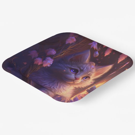 Teller aus Katzenpappe (Gewinkelt)