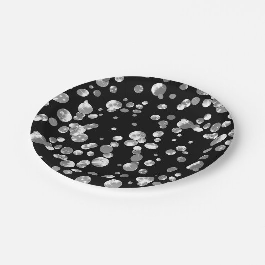 Teller aus Konfettpapier (Schrägansicht)