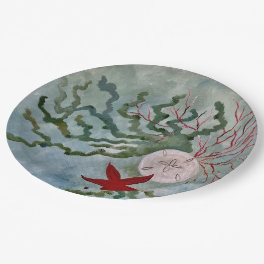 Teller aus Küstenpapier (Schrägansicht)