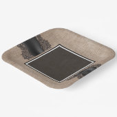 Teller aus Leinen und Spitzen (Gewinkelt)