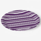 Teller aus Lila und weißem Streifen (Schrägansicht)