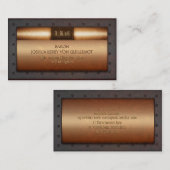 Teller aus Messingmonogramm aus Steampunk Visitenkarte (Vorne/Hinten)