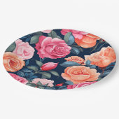 Teller aus niedlich rosa Blume (Schrägansicht)