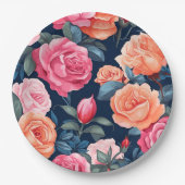 Teller aus niedlich rosa Blume (Vorderseite)