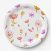 Teller aus niedlich rosa Blume (Vorderseite)