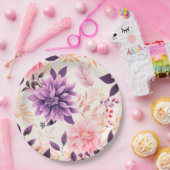 Teller aus niedlich rosa Blume (Party)