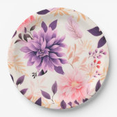 Teller aus niedlich rosa Blume (Vorderseite)