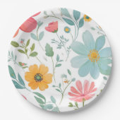 Teller aus niedlich rosa Blume (Vorderseite)