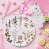 Teller aus niedlich rosa Blume (Party)