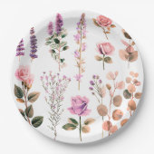 Teller aus niedlich rosa Blume (Vorderseite)