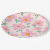 Teller aus niedlich rosa Blume (Schrägansicht)