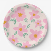 Teller aus niedlich rosa Blume (Vorderseite)