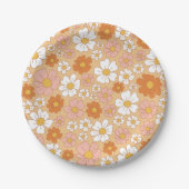 Teller aus orangefarbenem Weißblütenpapier (Vorderseite)