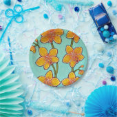 Teller aus orchid azurblauer Papier (Party)