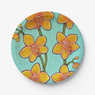 Teller aus orchid azurblauer Papier