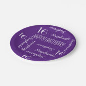 Teller aus Papier, 16. Geburtstagspartei - Wiederh (Schrägansicht)