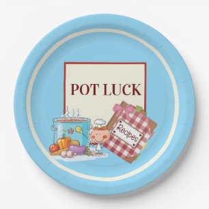 Teller aus Papier für ein Potluck-Dinner