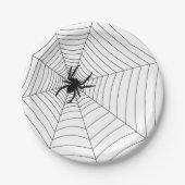 Teller aus Papier - Halloween-Party Spiderweb (Vorderseite)