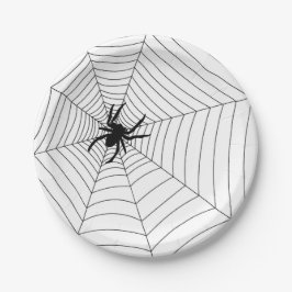 Teller aus Papier - Halloween-Party Spiderweb