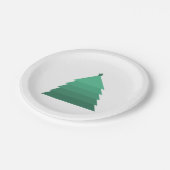 Teller aus Papier mit Weihnachtsbaum (Schrägansicht)